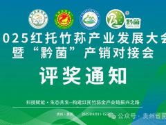 2025红托竹荪产业发展大会暨“黔菌”产销对接会评奖通知
